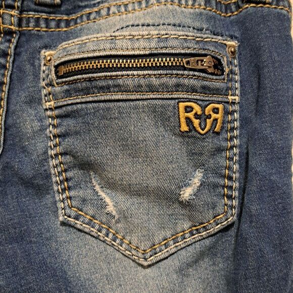 Rock Revival Joyelle Jeans Distressed Denim Straight Leg Low Rise Women's 28 - Picture 8 of 16